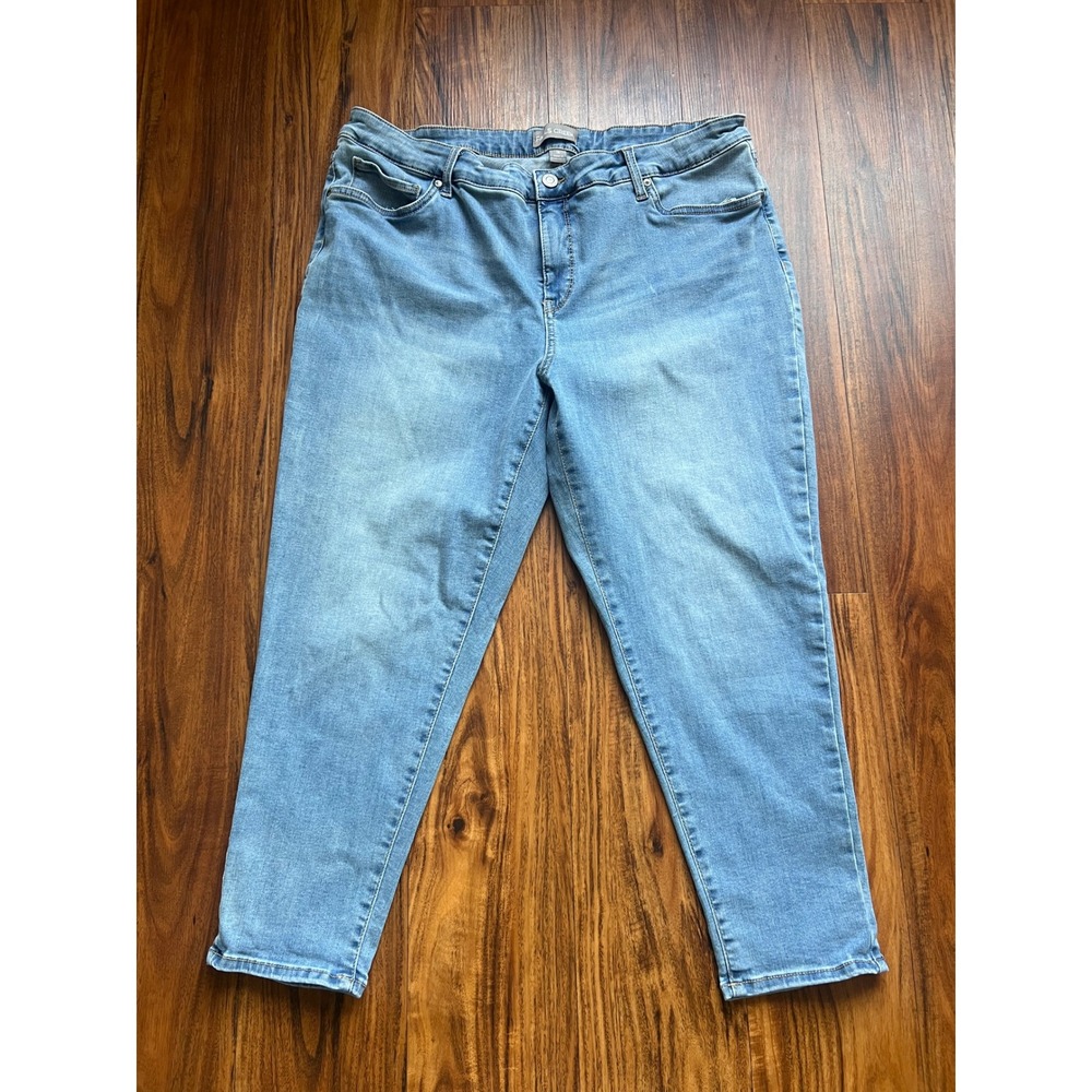 Falls Creek Denim Jeans Women Size 16 Blue Good Stretch Straight Leg Casual